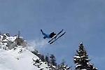 Winter video - Sprung mit Ski misslingt